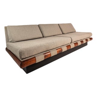 Rare Mid-Century Modern Armless Three Seat Platform Sofa / Daybed Attributed to Adrian Pearsall for Craft Associates, Usa, C. 1960s For Sale