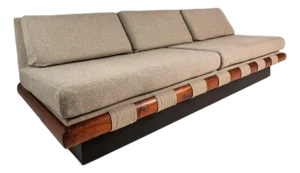 Rare Mid-Century Modern Armless Three Seat Platform Sofa / Daybed Attributed to Adrian Pearsall for Craft Associates, Usa, C. 1960s