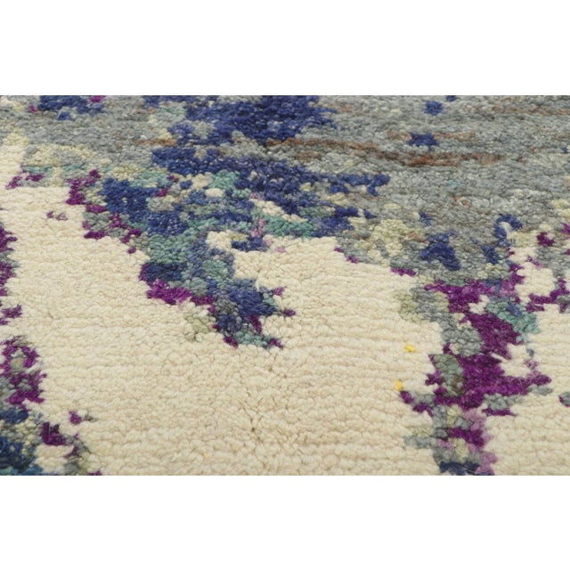 2010s Vintage Modern Moroccan Ornithology Rug - 10'06 X 13'03 For Sale - Image 5 of 11