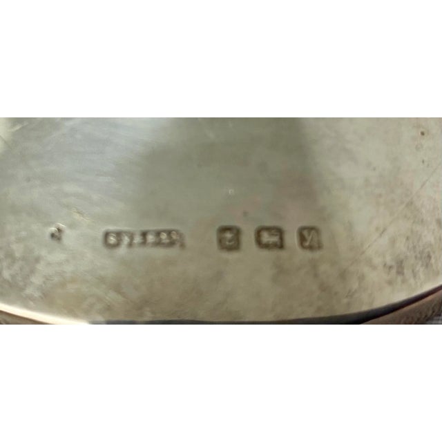 Antique Silver Plate Inkwell Made in England For Sale - Image 4 of 5