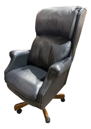 Hekman Attributed Leather Executive Office Chair