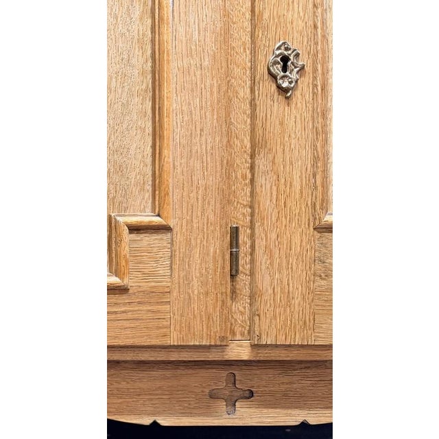 Brutalist Danish Brutalist Oak Sideboard, 1960s Architectural Design For Sale - Image 3 of 7