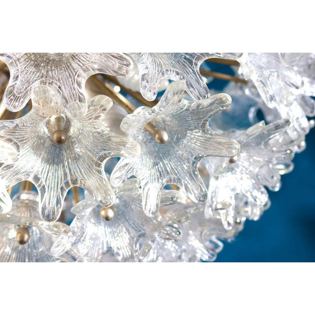 Vintage Murano Glass Flower Sputnik Pendant Lights from Venini, Italy, 1960s, Set of 2 For Sale - Image 8 of 12