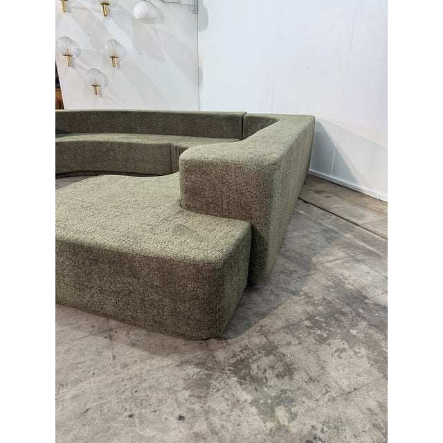 Textile “Lara” Modular Curved Sofa, Italy, 1970s For Sale - Image 7 of 16