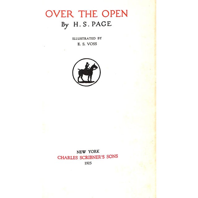 Traditional "Over the Open" 1925 Page, H.S. For Sale - Image 3 of 8