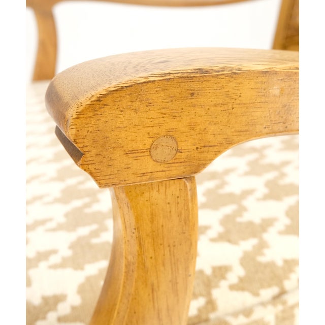 Set 6 Country French Ladder Cane Back Pegged Frames New Upholstery Dining Chairs For Sale - Image 11 of 11