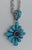 Contemporary Kingman Turquoise & Sugilite Inlay Flower Pendant by Na Na Ping Authentic Native American Handmade For Sale - Image 3 of 6