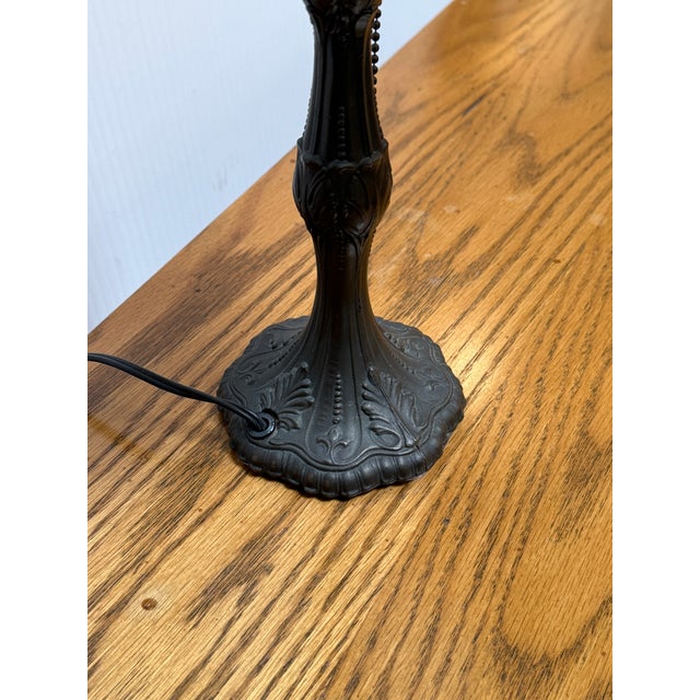 Metal Vintage Victorian Boudoir Table Lamp For Sale - Image 7 of 12