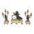 French Louis XV Style Figural Gilt Metal and Marble Clock Set For Sale