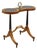Vintage Weiman Heiroom French Empire Regency Style Black Leather Top Side Table For Sale