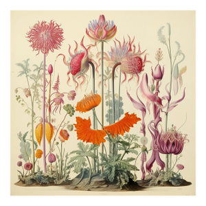 Antique Botanical Garden Study - Natural History Fine Art Print