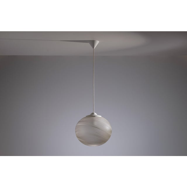 Vintage Globe Pendant Lamp with Bubble Glass Shade from Peill & Putzler, 1970s For Sale - Image 4 of 11