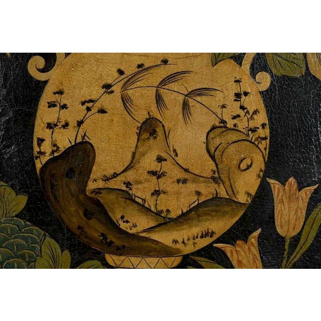 Mid 18th Century 18th Century Flemish Painted Leather Panels - Set of 2 For Sale - Image 5 of 11