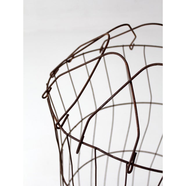 Antique Wire Gathering Basket For Sale - Image 14 of 18