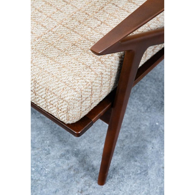 Brown Mid Century Danish Modern Lounge Chairs Z Poul Jensen Selig Arm Selig Set Pair For Sale - Image 8 of 12