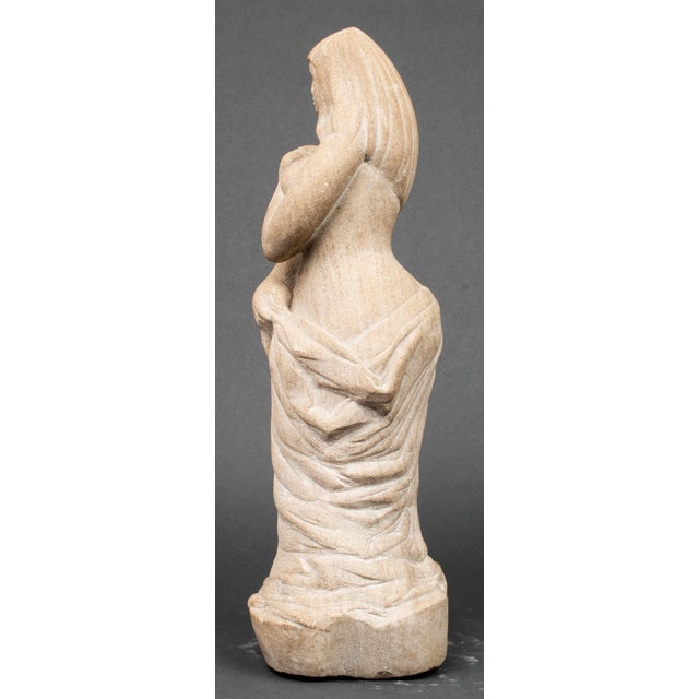 Stone J. Todak Nude Woman Carved Stone Sculpture For Sale - Image 7 of 8