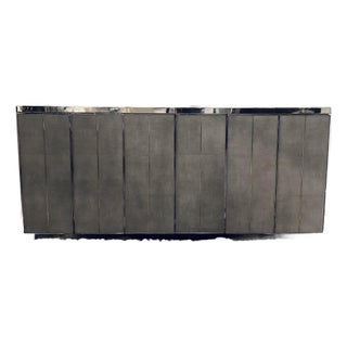 Mitchelle Gold + Bob Williams Modern Dark Gray Shagreen Cabinet For Sale
