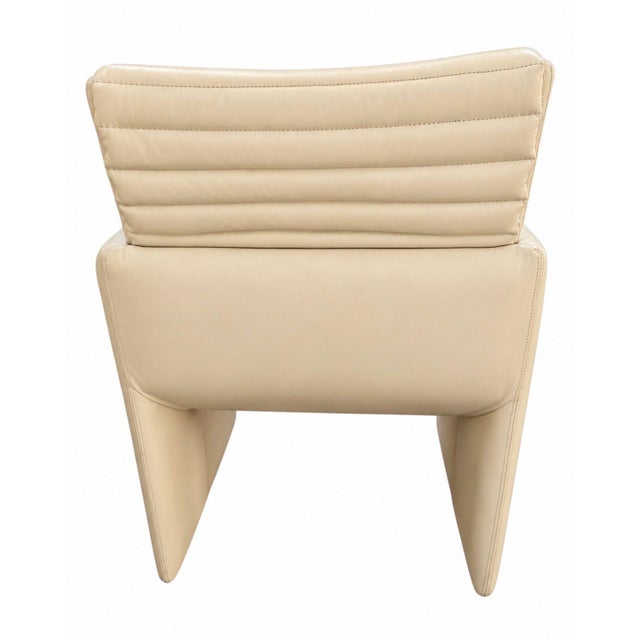 Cream Set 8 Preview Leather Dining/Arm Lounge Chairs, 1980 For Sale - Image 8 of 12