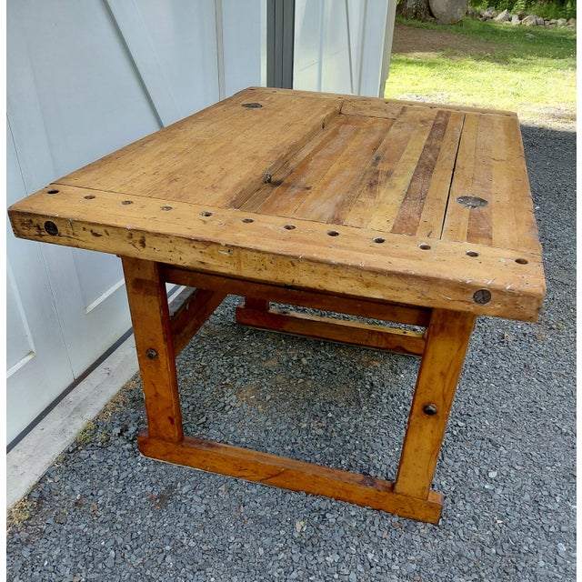 Vintage Workbench Attributed to Sheldon Kitchen Island For Sale - Image 4 of 14