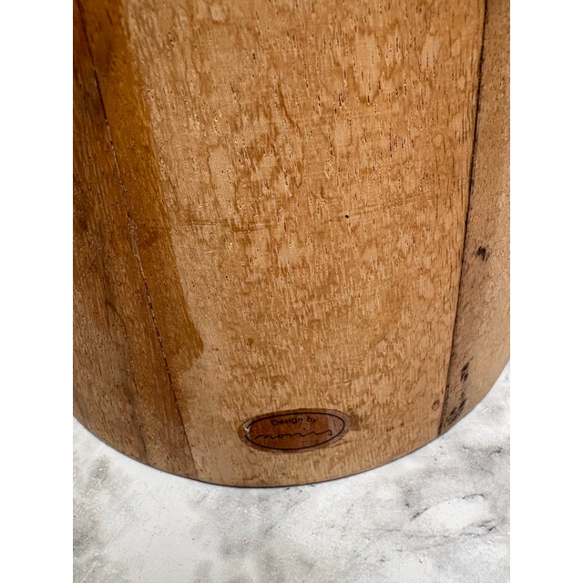 Vintage Midcentury Scandinavian Wood Ice Bucket For Sale - Image 9 of 12