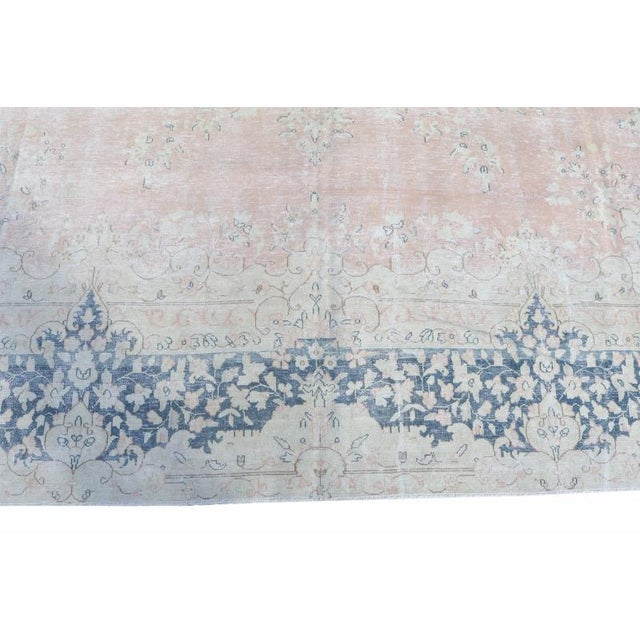 Vintage Kerman Pink and Blue Rug Chairish