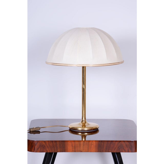 Metal Mid-Century Czech Table Lamp in Brass, 1960s For Sale - Image 7 of 11