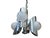 Vintage Space Age Chandelier in Chromed Iron, 1970s For Sale - Image 4 of 12