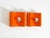 Space Age Metal Wall Lamps in Orange by Klaus Hempel for Kaiser Leuchten, 1960s, Set of 2 For Sale - Image 4 of 18