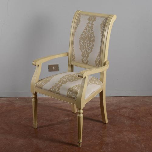 Chair with Damask Fabric For Sale - Image 3 of 9
