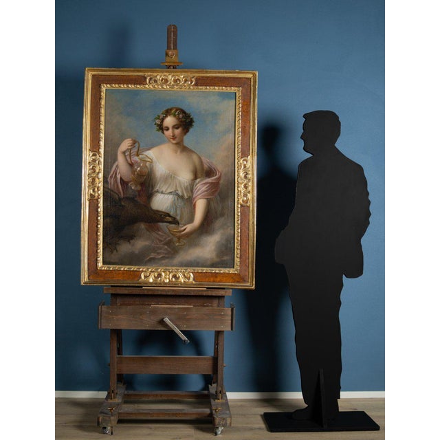 Schiavoni, Hebe Quenching Jupiter's Thirst in the Form of an Eagle, 19th Century, Oil Painting For Sale - Image 3 of 8