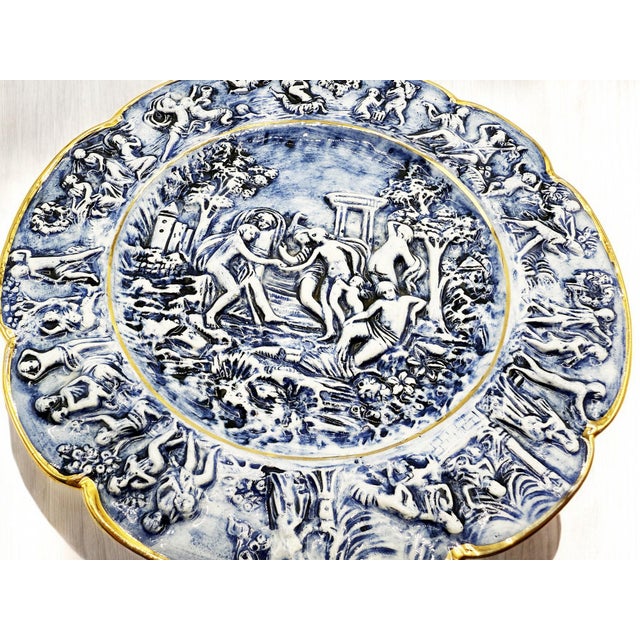 Classic Decorative Plate from Capodimonte, 1950s For Sale - Image 6 of 9