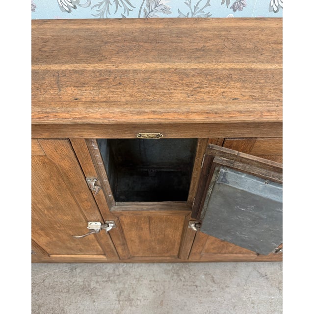 Antique Oak and Zinc Bar Icebox, 1890s For Sale - Image 11 of 18