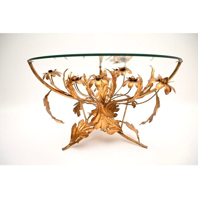 Vintage Gilt Metal Coffee Table by Hans Kogl, 1960 For Sale - Image 6 of 11