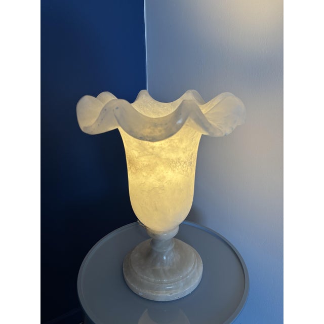 Stone Vintage Alabaster Table Lamp, 1920s For Sale - Image 7 of 16