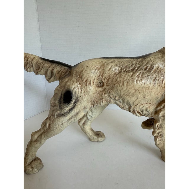Early 1900's Cast Iron Hunting Pointer Dog Doorstop For Sale - Image 11 of 11