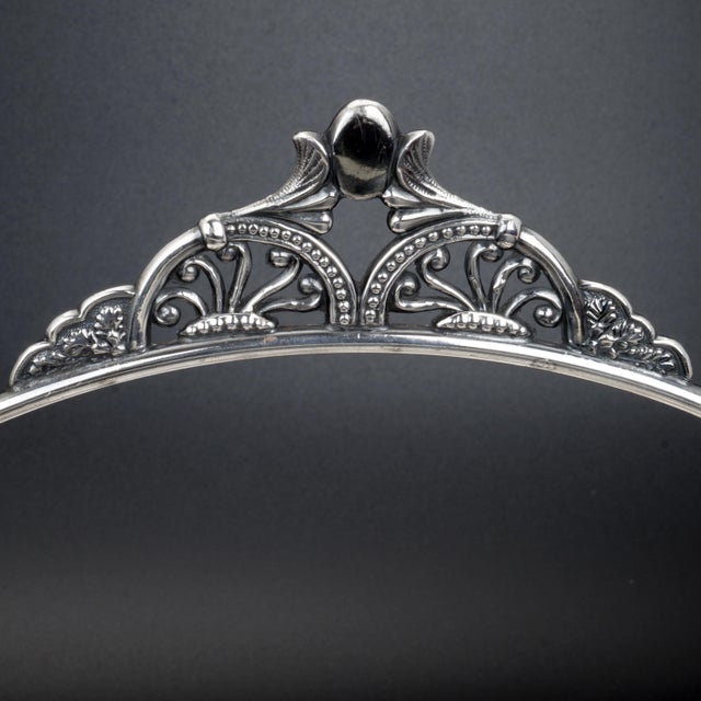 Victorian Pairpoint Silver Plate Cake Basket Seashell Design Circa 1880 For Sale In Phoenix - Image 6 of 8