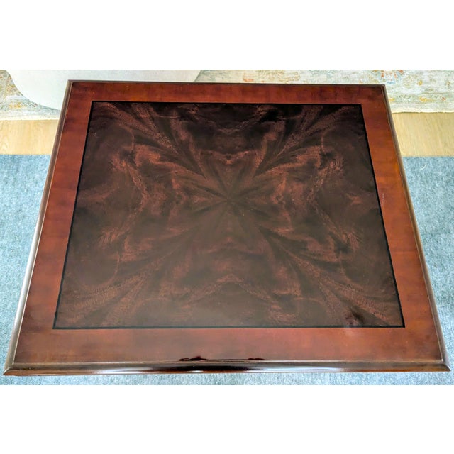 Chippendale Drexel Heritage Chinese Chippendale Banded Mahogany Side Tables, Pair For Sale - Image 3 of 15