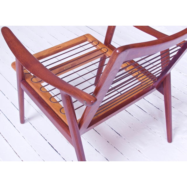 Vintage Fredrik A. Kayser Teak, Leather & Brass Easy Chair #563, Norway, 1950s For Sale - Image 10 of 12