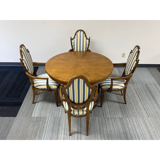 Wood Romweber Neoclassical Dining Table W/3-Extensions ~ Seats Up to 8 For Sale - Image 7 of 10