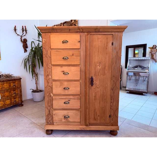 Antique Baroque Bread Cabinet in Softwood, 1800s For Sale - Image 10 of 13