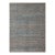 Nazmiyal Collection Blue and Brown Abstract Wavy Modern Rug For Sale