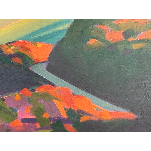 Mid 20th C. American Original Oil on Canvas - Large Mountain Valley Landscape For Sale - Image 11 of 11