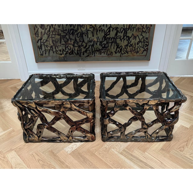 The "Pulled Taffy" (or ribbon) tables are iconic examples of Tony Duquette's (1914-1999) maximalist, "More is More" design...