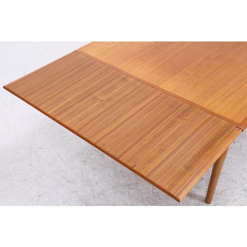 Wood Vintage Extendable Teak Dining Table For Sale - Image 7 of 16