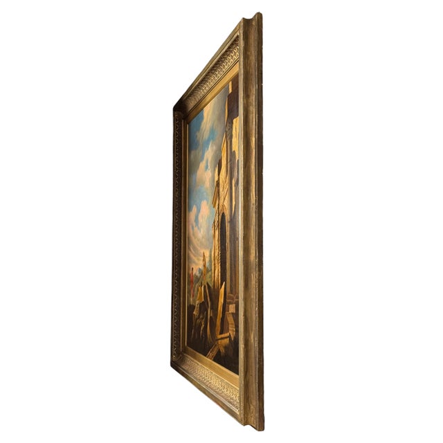 Eugene Califano Allegorical Scene With Classical Ruins Oil on Canvas. 20th C. For Sale In Los Angeles - Image 6 of 13