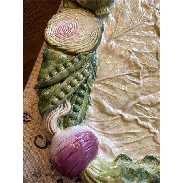 Vintage Fitz and Floyd French Market Ceramic Platter For Sale - Image 9 of 9