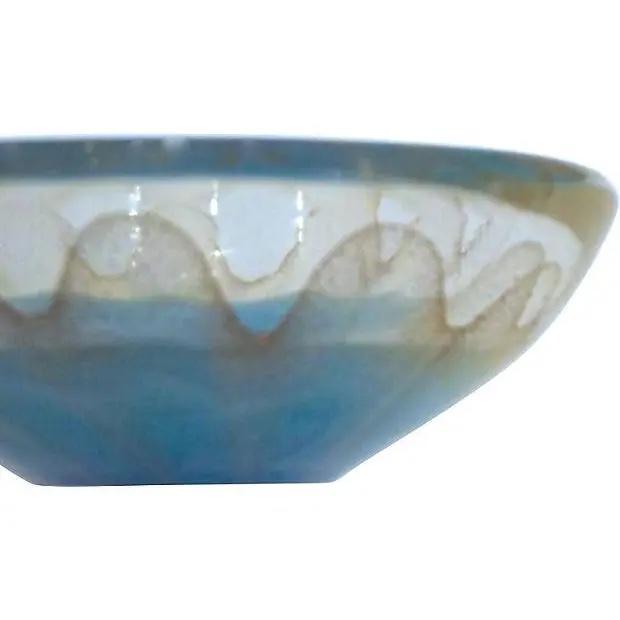 Mid-Century Modern Mid-Century Modern Blue & Gold Murano Glass Dish For Sale - Image 3 of 3