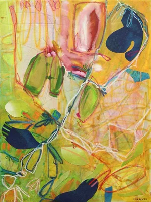 "A Most Unusual Plan" Original Abstract Expressionist Painting by Mel Rea