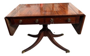 Antique Mahogany Drop Leaf Table, 1890s