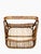 Brown Rattan and Bamboo Magazine Basket by F.lli Castano, Italy, 1960s For Sale - Image 8 of 9